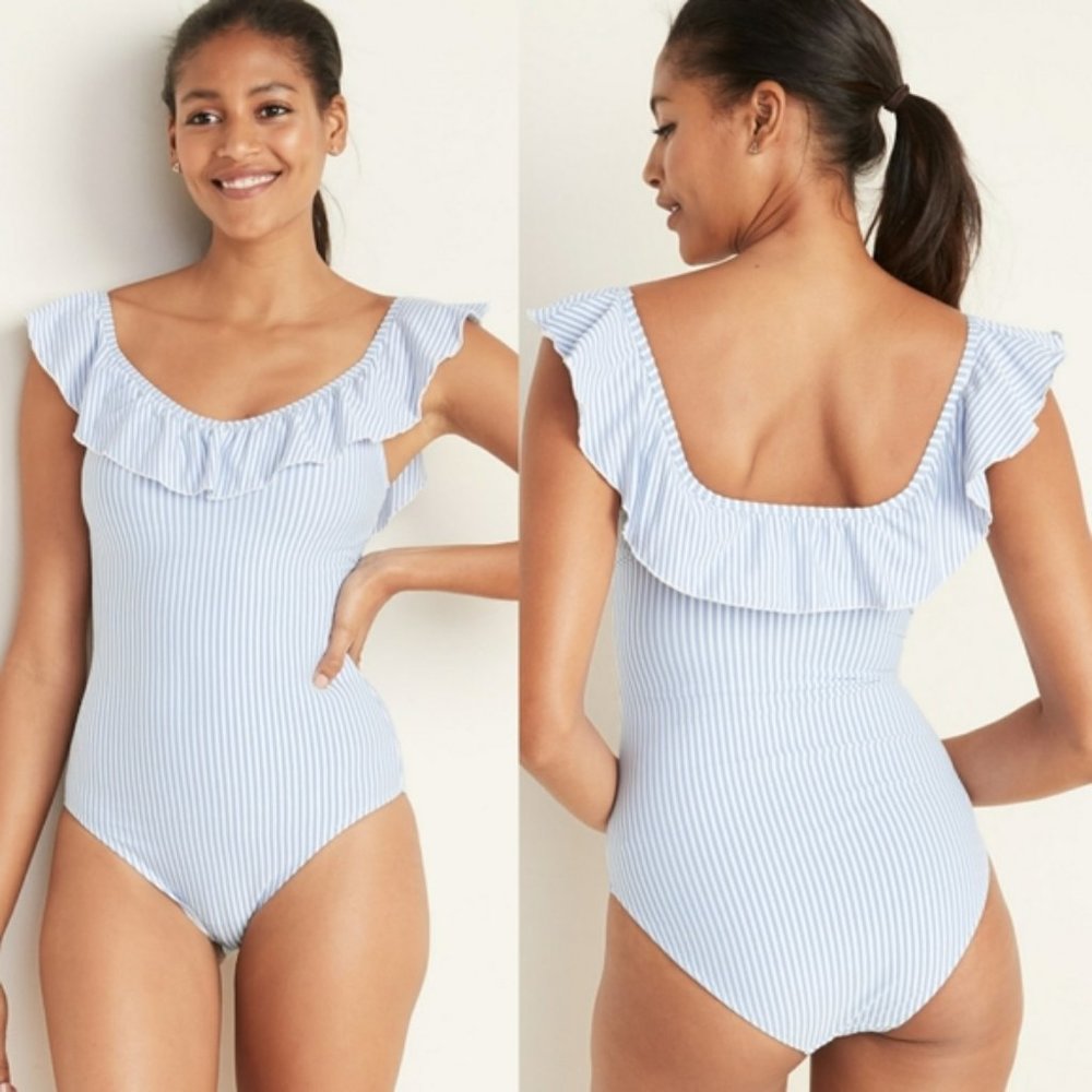 OLD NAVY Seersucker Swimsuit, XS, NWT